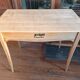 Art Nouveau desk in solid beech.