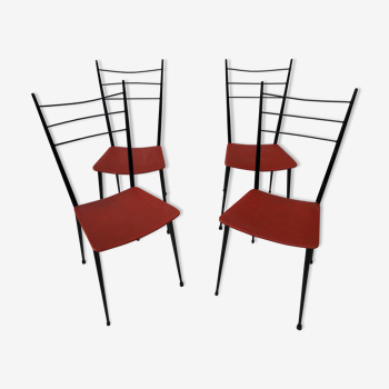 Red metal chairs 60'