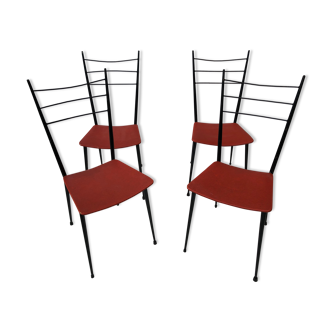 Red metal chairs 60'