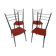 Red metal chairs from the 60s