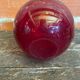 Vintage 1970s Murano Red Bubble Glass Ball Vase Soliflore