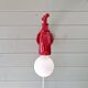 Red ceramic faucet wall light, 70s