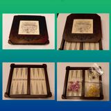 Board Game - Backgammon Set - Vintage - Wood, Ceramic