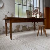 Farmhouse table in oak and walnut 2m