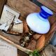 Lampe vintage “Virginia Beach” opaline & laiton
