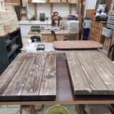 Rustic coffee table on pin legs