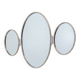 Vintage triptych mirror in twisted metal – 1960s