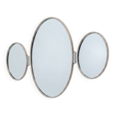 Vintage twisted metal triptych mirror – 1960s
