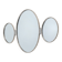 Vintage triptych mirror in twisted metal – 1960s