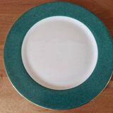 Limoges porcelain and decorated with Sologne porcelain Flat plate