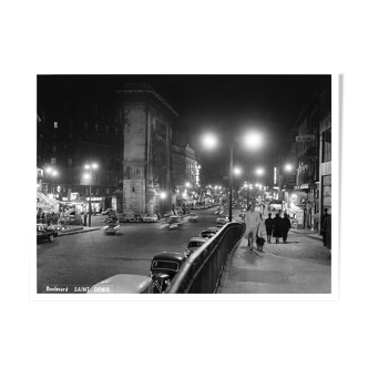 Paris 1965 the boulevard of the Italians at night