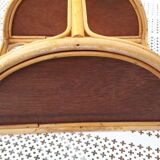 Rattan wall shelf