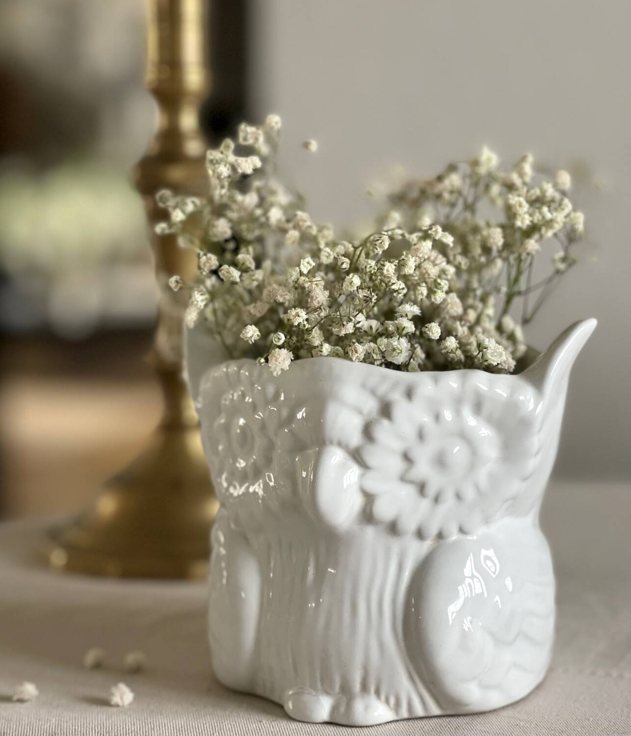 Vintage Italy Owl Vase