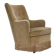 1970s, Danish armchair., original light green furniture velour.