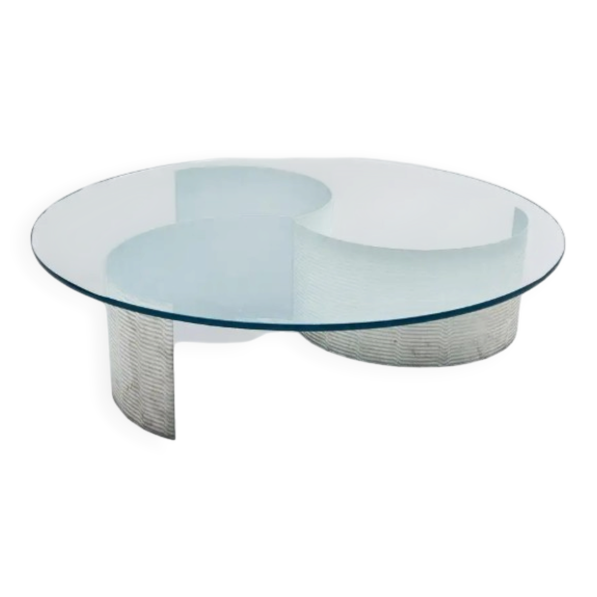 Table par Lorenzo Burchiellaro en aluminium et cristal