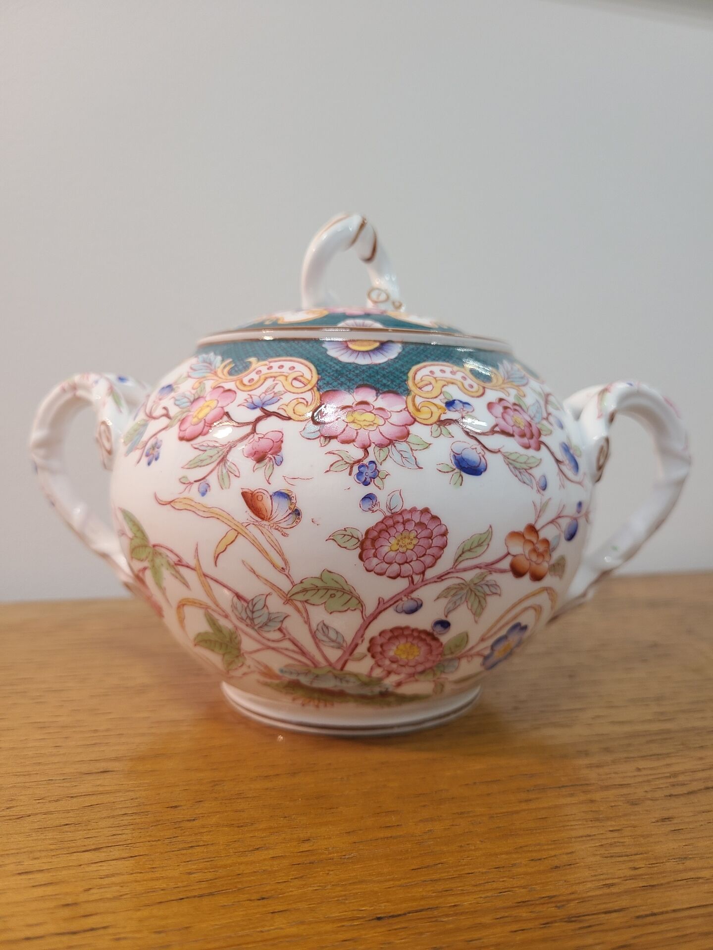 Sarreguemines porcelaine - sucrier modèle minton