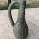 Large vintage ceramic pitcher vase – relief spiral decoration – no.