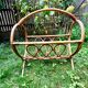 Rattan magazine rack