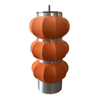 Orange and metal table lamp