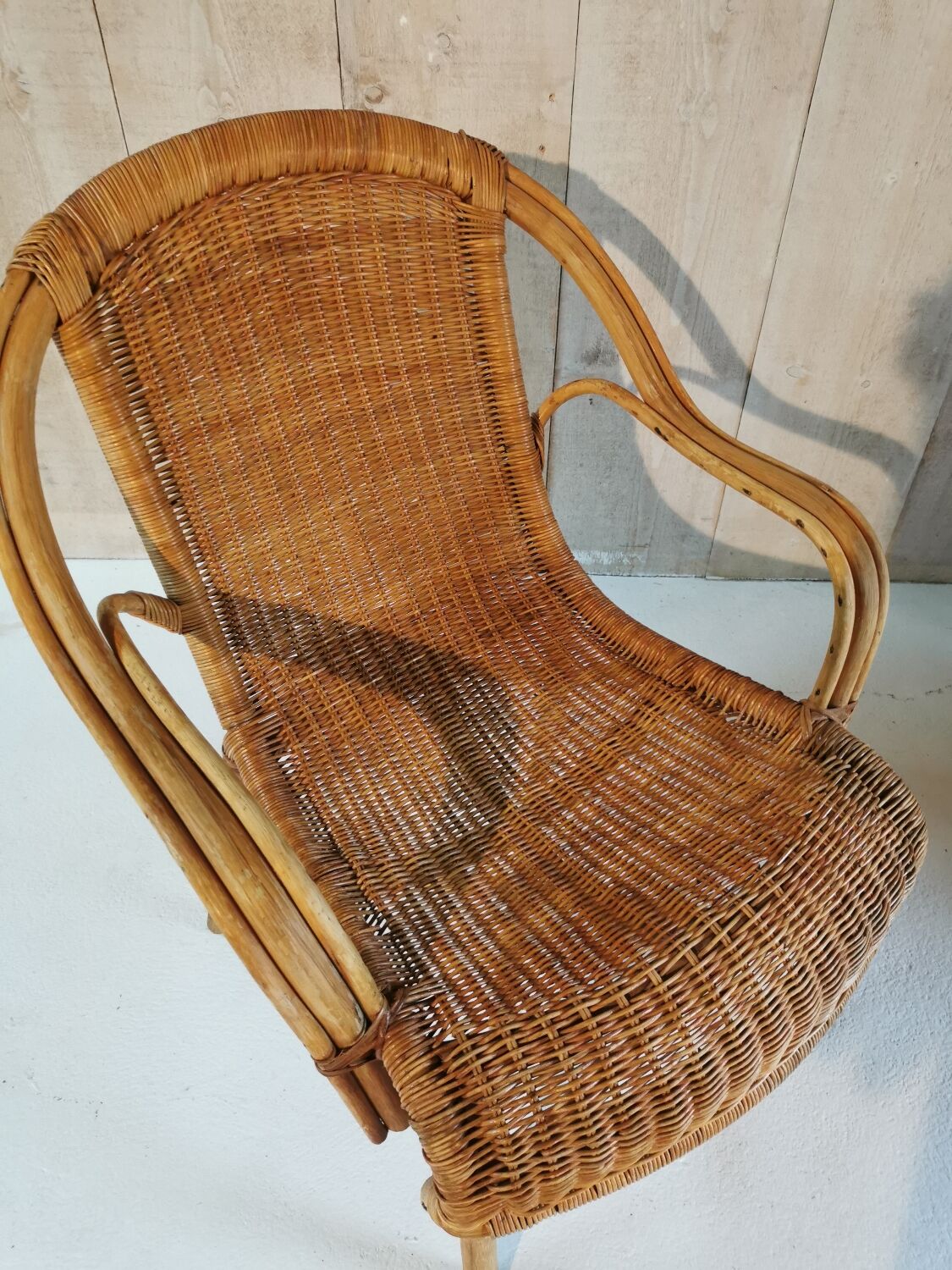 Rattan armchair