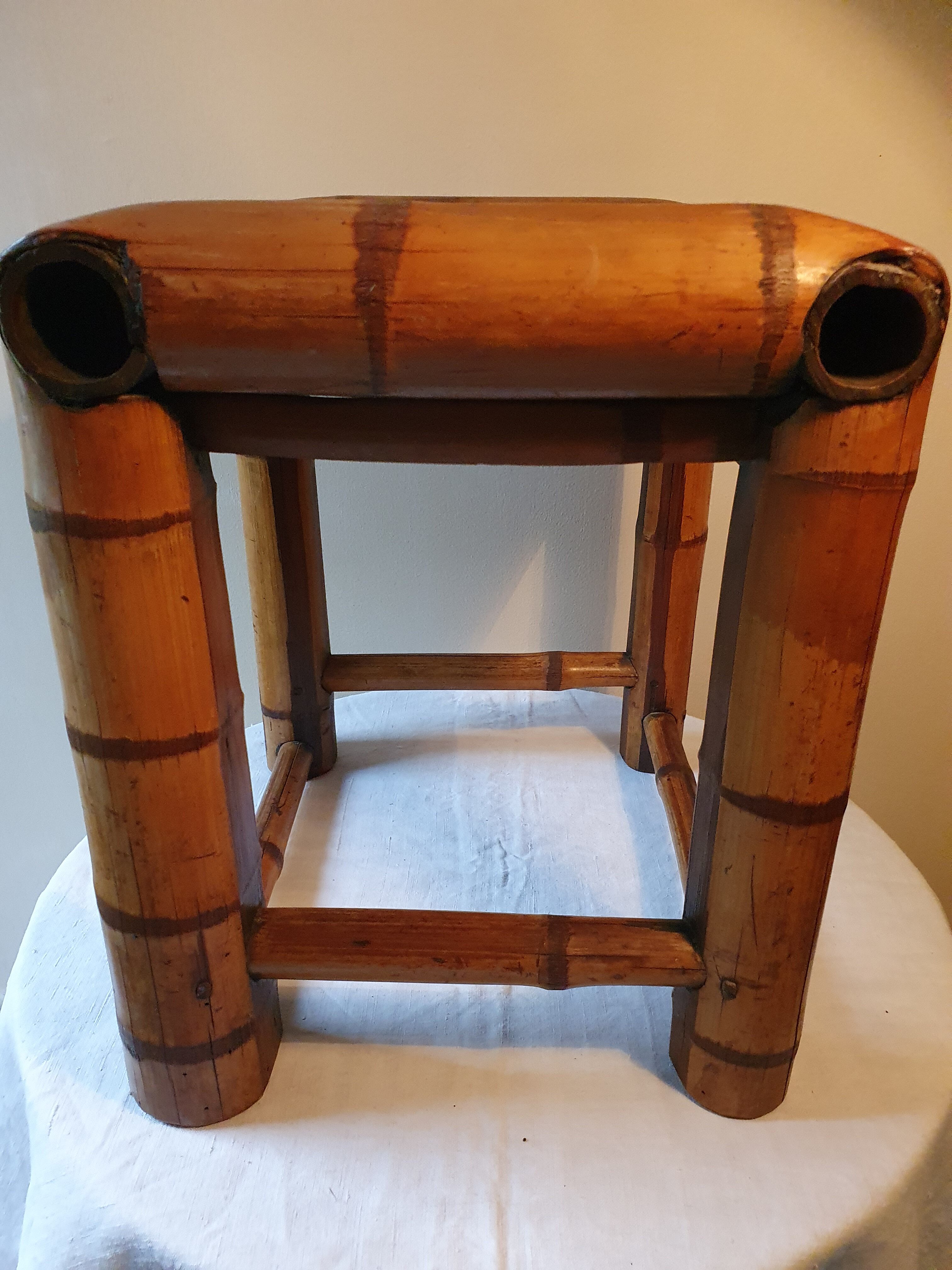 Bamboo side table