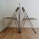Trio de chaises pliantes en plexiglas