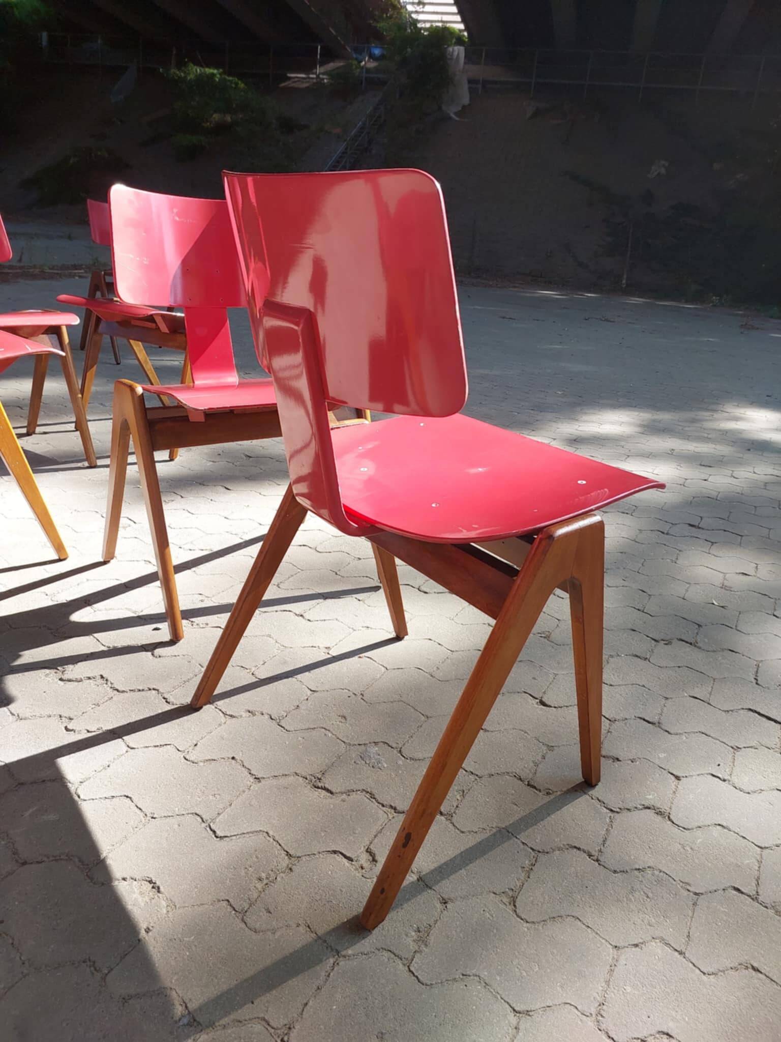 6 chaises Hillestak par Robin Day pour Hille - 1950