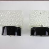 Pair of Mid-Century Wall or Sconces Lamps by Valasske Mezirici, 1960's