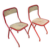 2 chaises industrielles 