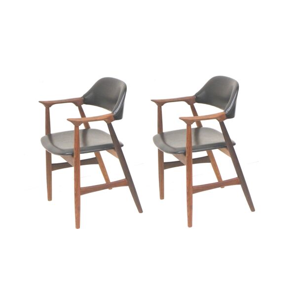 Lot de 2 chaises Mahjongg en corne de vache