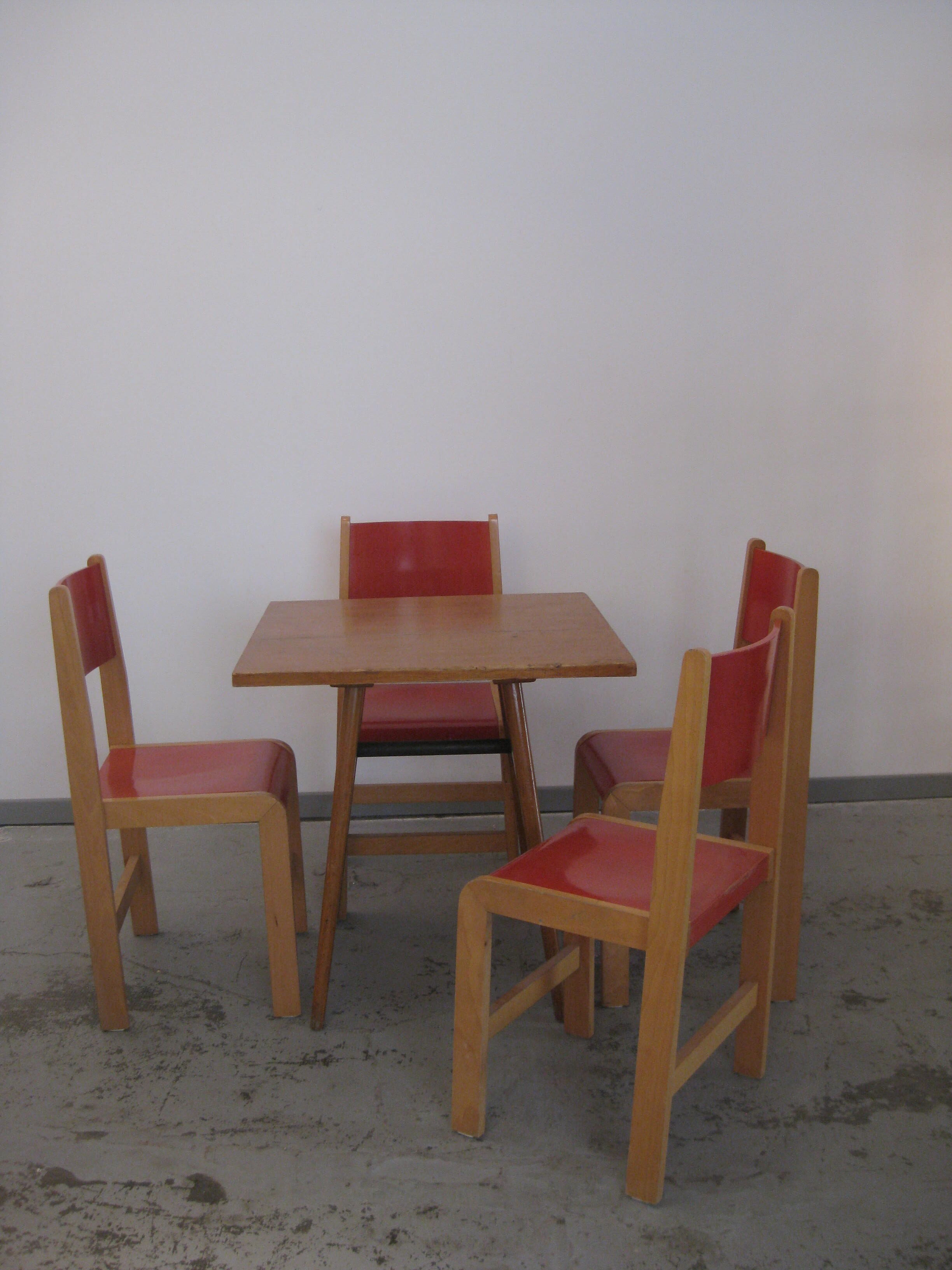 Table en bois Stella 1950