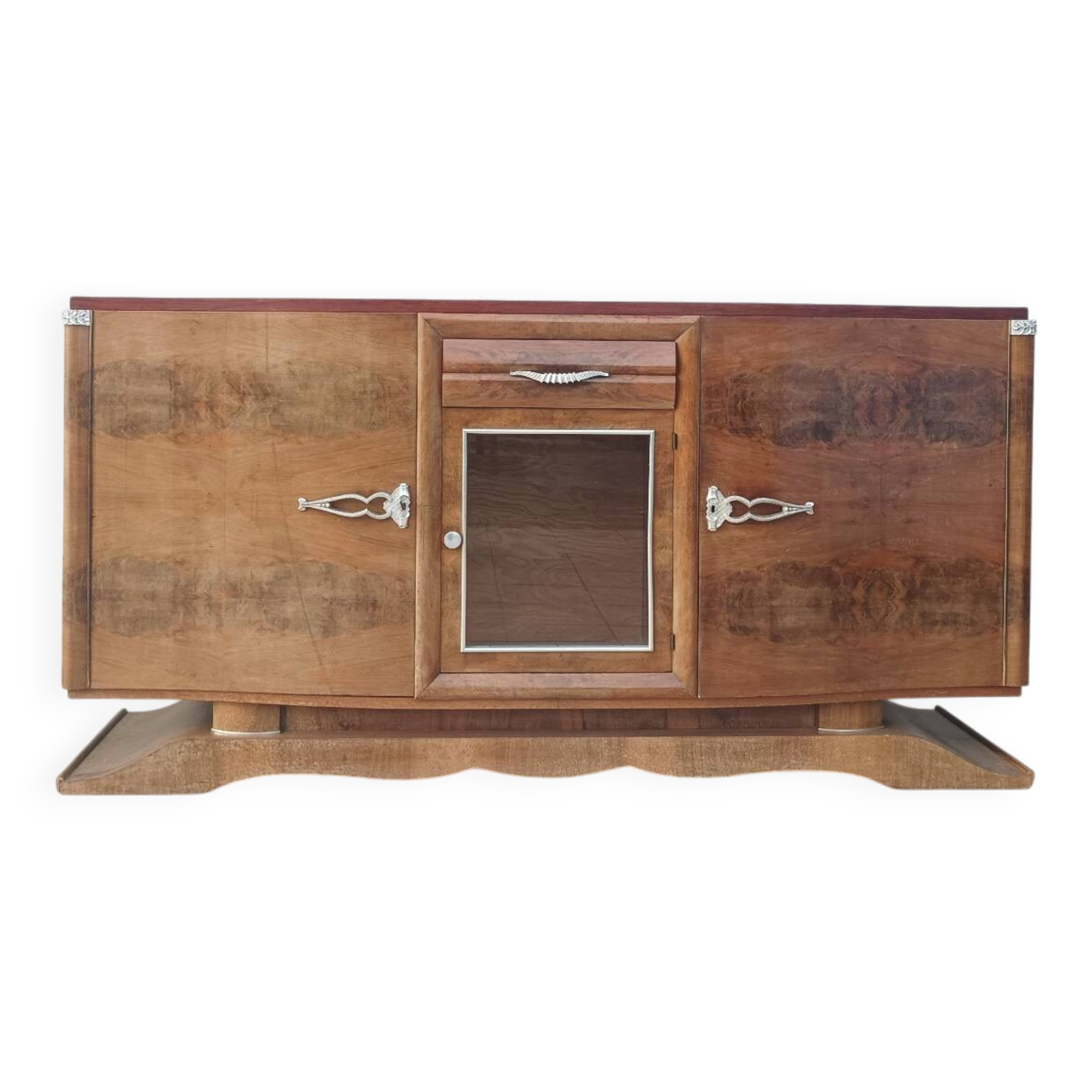 Art Deco walnut burl enfilade