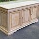 Louis Philippe rustic buffet vintage renovated in solid wood 185cm