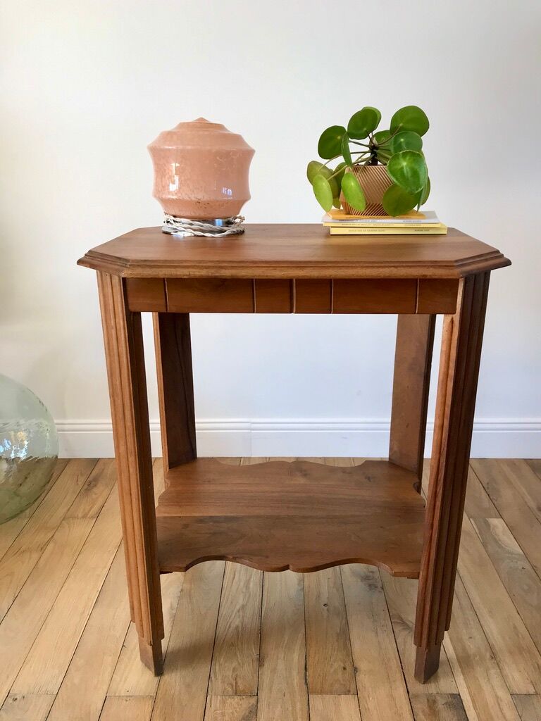Wooden console table art deco 40s