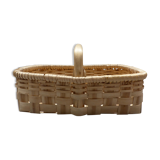 Vintage flat basket with handle