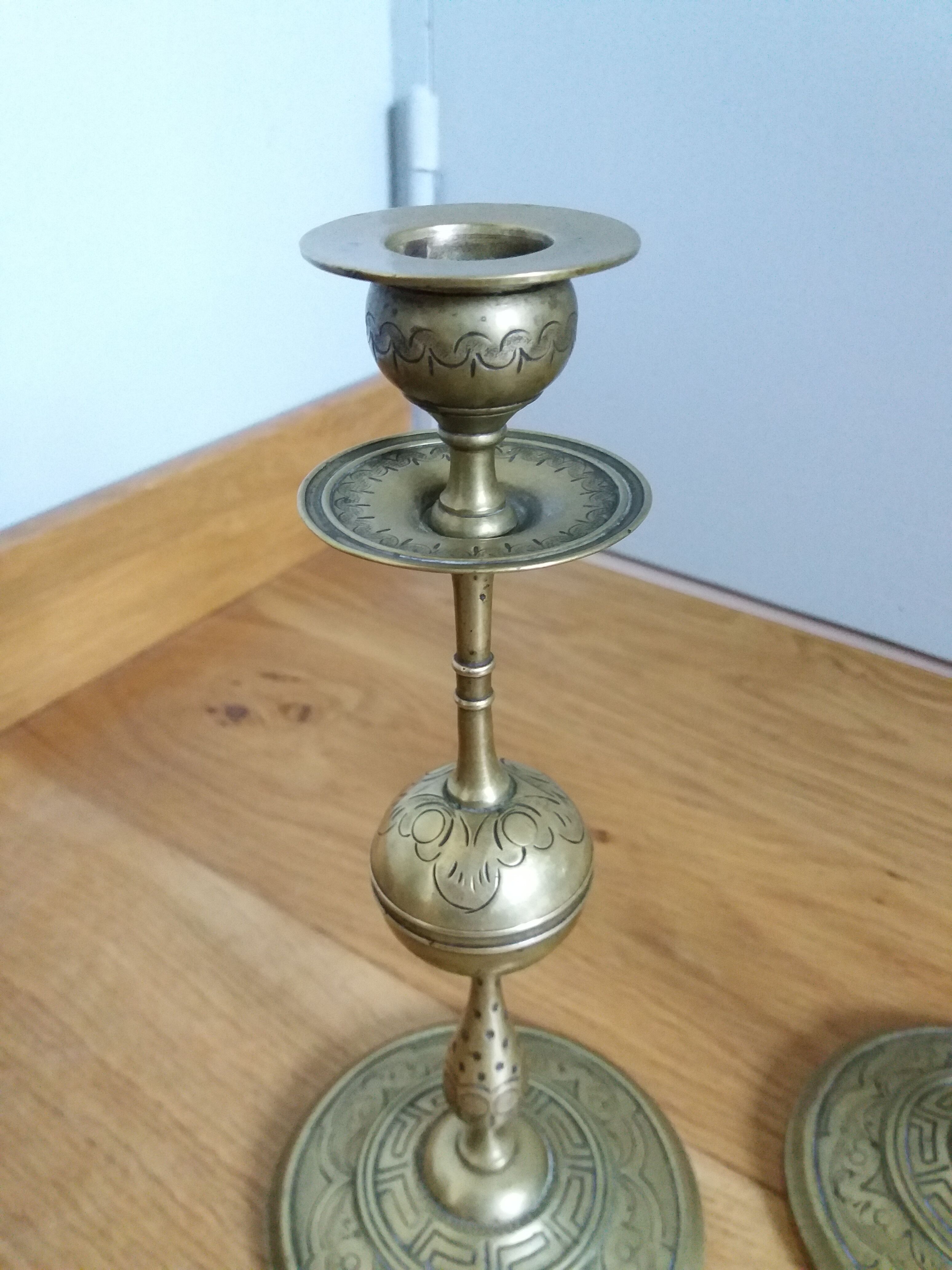 Brass candlesticks