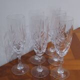 Very Pretty Box of 6 Deauville Flutes in JG Durand Crystal