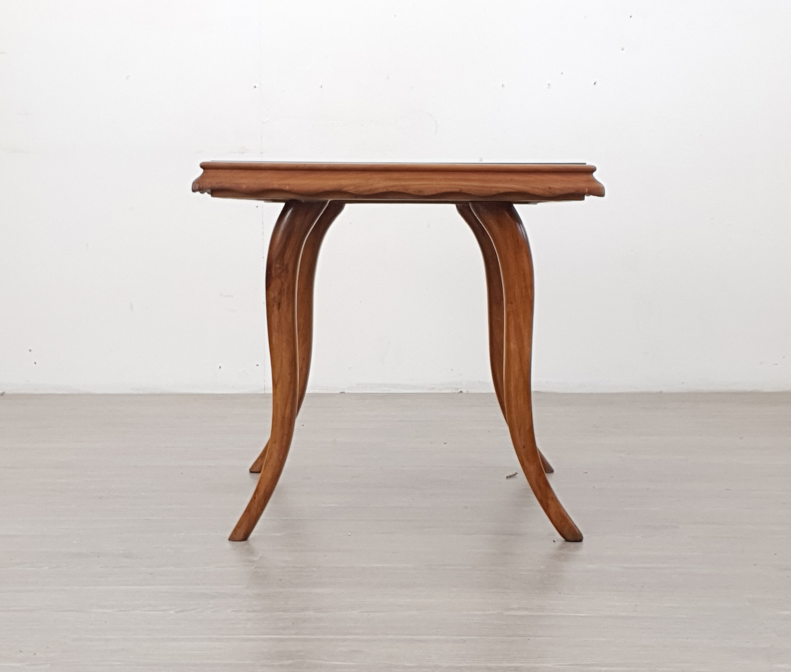 Table basse en miroir du milieu du siècle, italienne