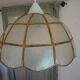 Lustre vintage en nacre et laiton