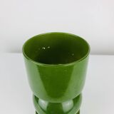 Green glass vase in Scandinavian style