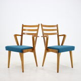 1960s Set of Four Oak Dining Chairs, Czechoslovakia