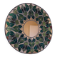Tiffany stained glass mirror with plant decoration signed B. Nogaro