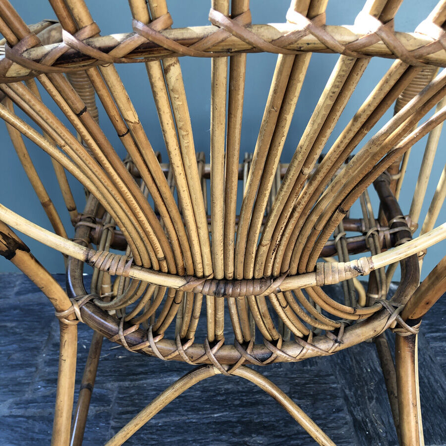 Vintage Italian bamboo chair