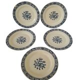 Lot Of 5 Plates François 1er Terre De Fer Model Salins D21.5 Cm