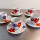 5 vintage cups. Manufacture Winterling Marktleuthen Bavaria - Floral patterns, 70s style