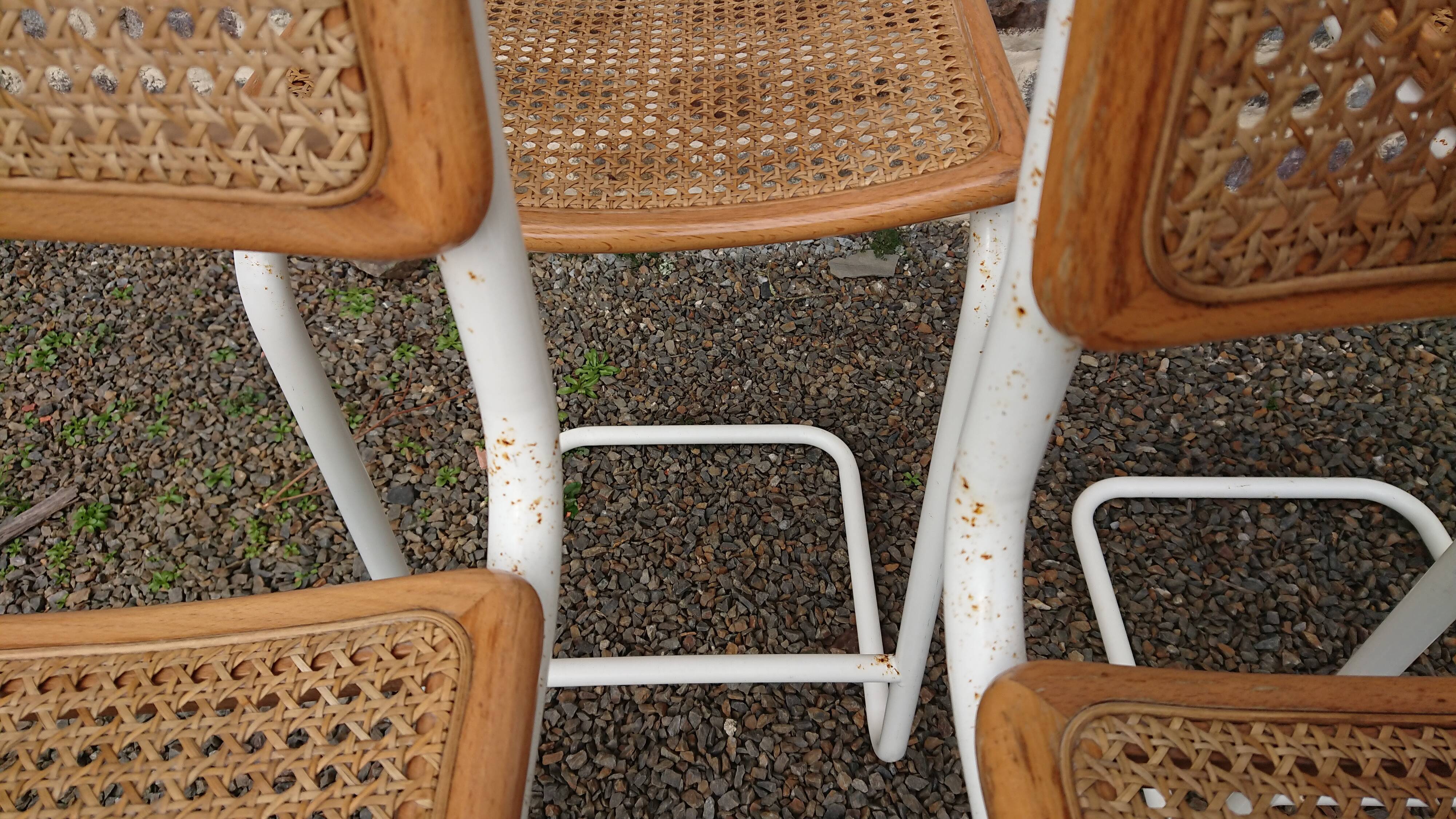 Lot de 4 tabourets haut Cesca Italie