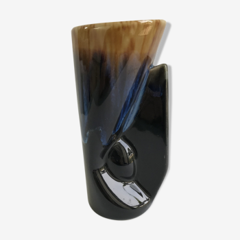 Blue design ceramic vase