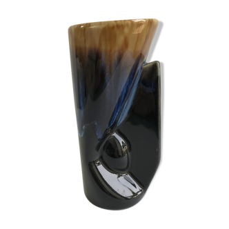 Blue design ceramic vase