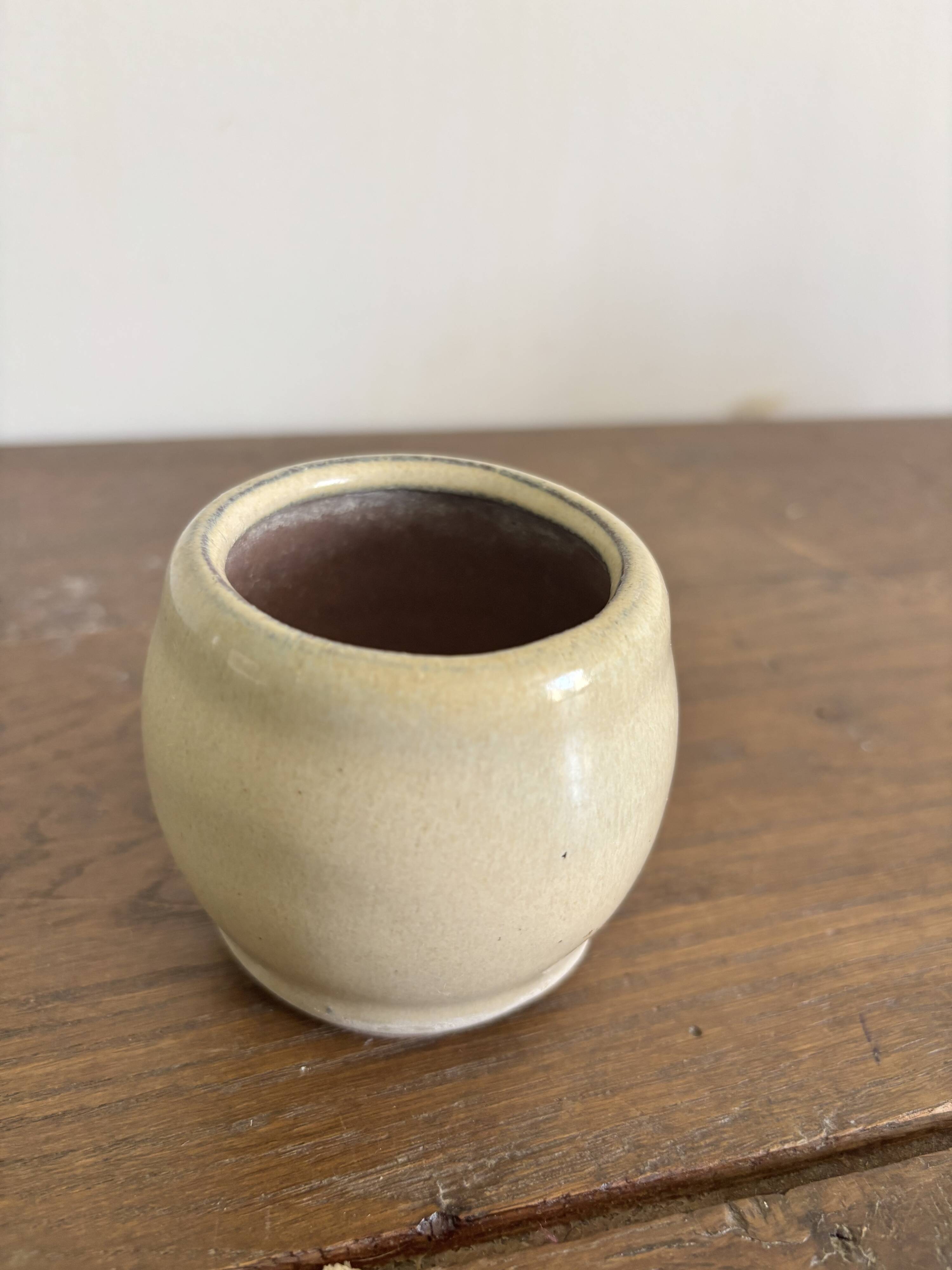 Ensemble de céramiques artisanales française en grès vintage, années 60-70