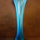 Grand vase cristal opaline turquoise